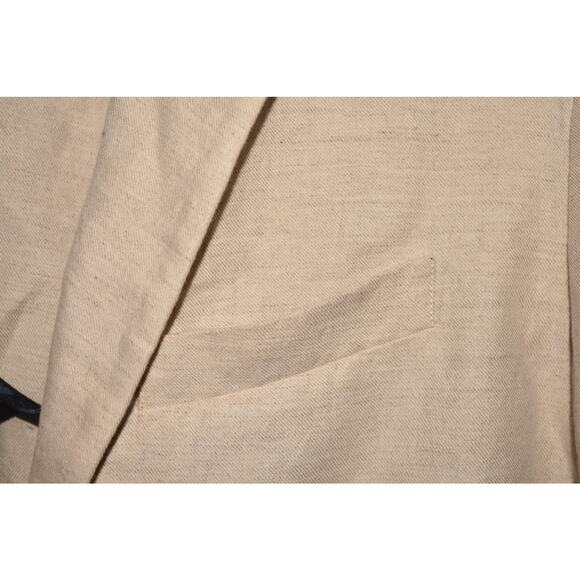 NAUTICA $295 Stone Beige Linen‎ Cotton Two Button Blazer Men's Medium - Picture 3 of 5